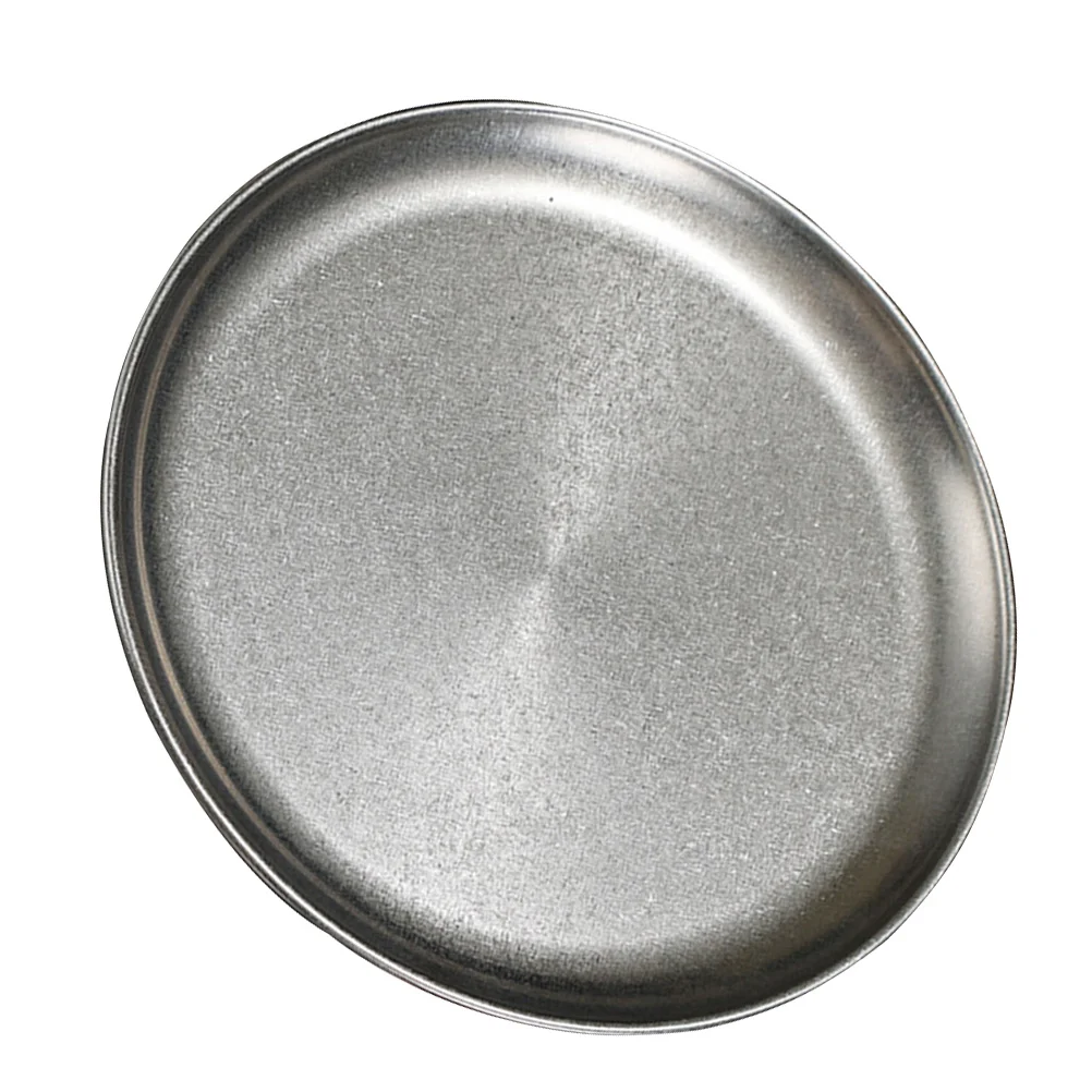 

Tableware Stainless Steel Tray Child Fruit Platter Flat Bottom Food Meat Container
