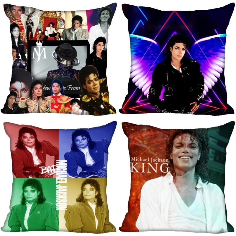 Michael Jackson Pillow Case Wedding Decorative Satin Fabric Pillows Cover New Year Accessories PillowCase 45X45cm 0905