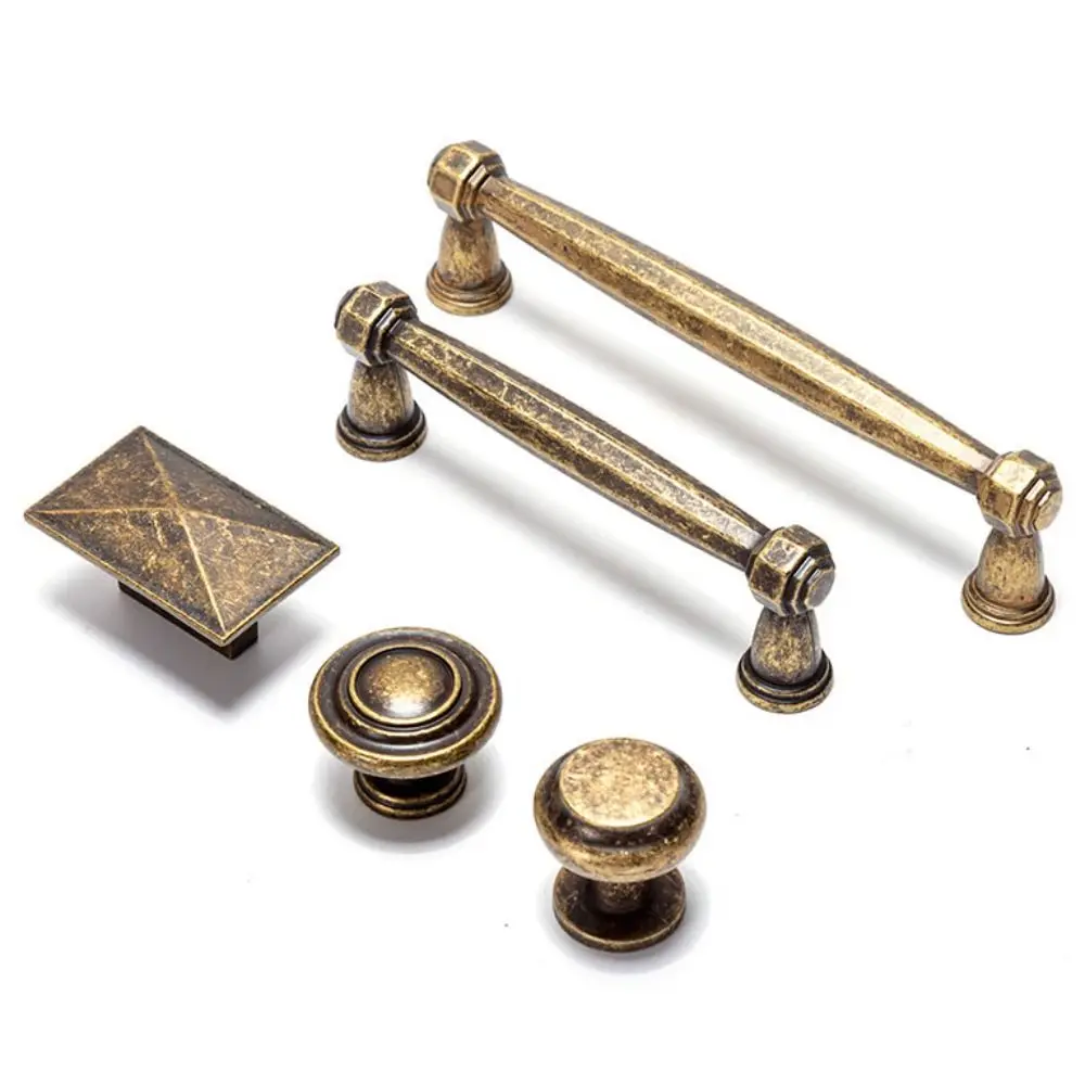 Zinc Alloy Furniture Knob Multiple Styles Not Easily Oxidized Vintage Door Handle Making Old Craftsmanship