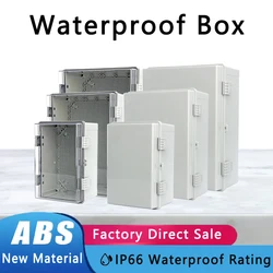 IP66 Waterproof Gray/Transparent Cover Enclosure Power Junction Box ABS Plastic Hinge Outdoor Electronic Distribution Box