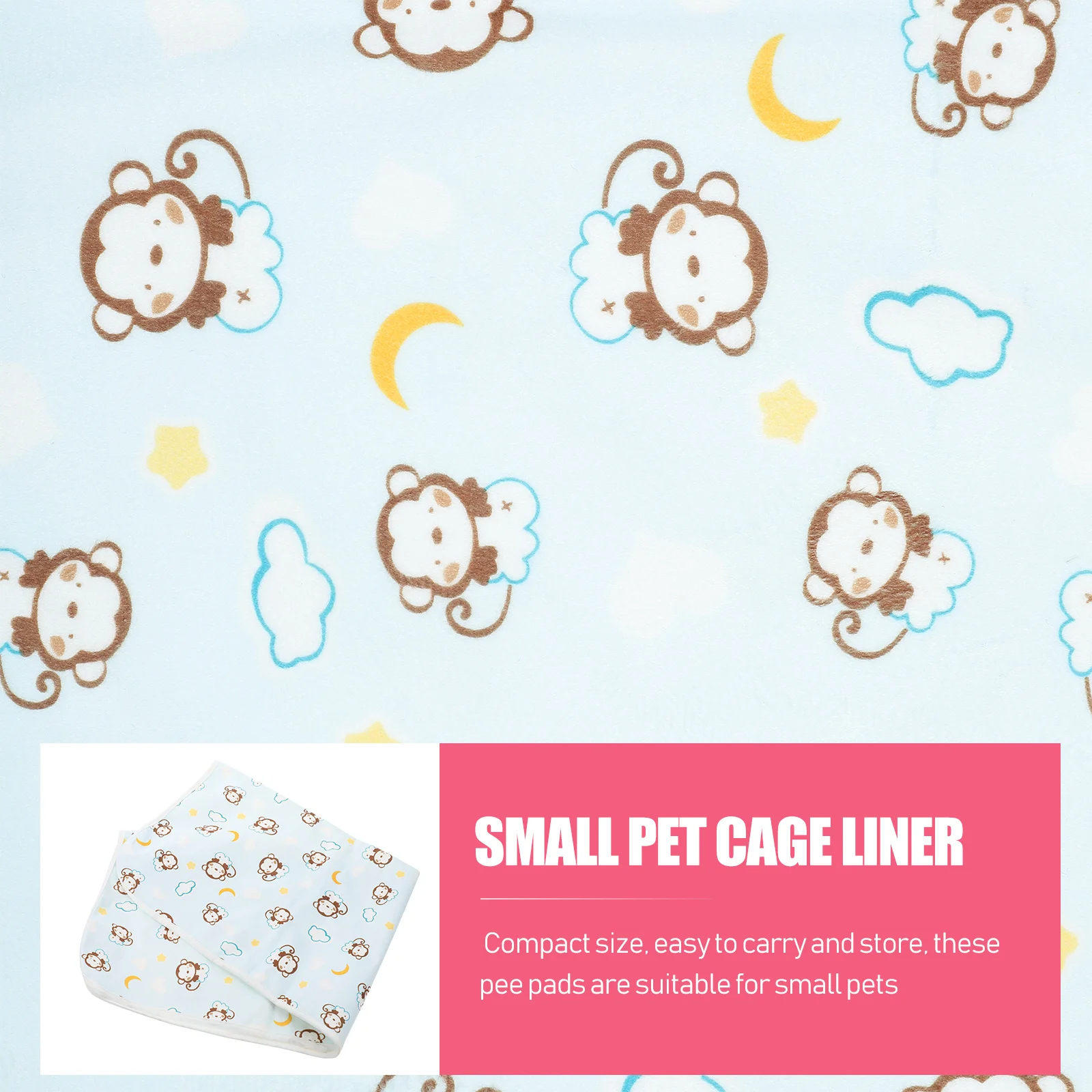 

Hamster Cage Liner Reusable Cage Liner Lightweight Portable Perfect for Small Pets Hamster Urinal Pad Cotton Menstrual Mat