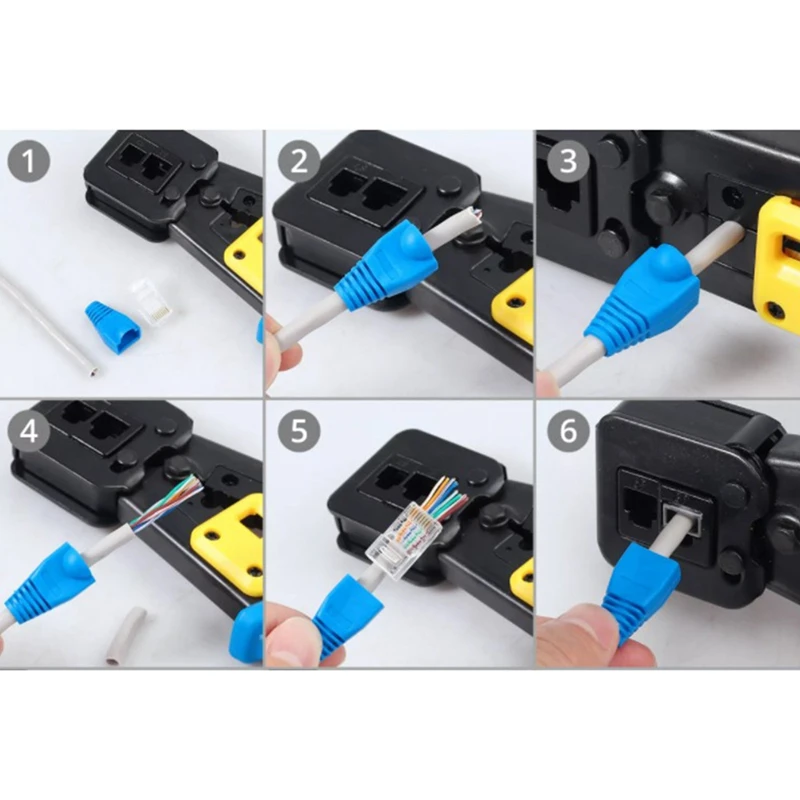 RJ45 Crimping Tool Kit For RJ11/RJ12/CAT5/CAT6/Cat5e Computer Maintenacnce Lan Cable Tester Network Repair Tool Set