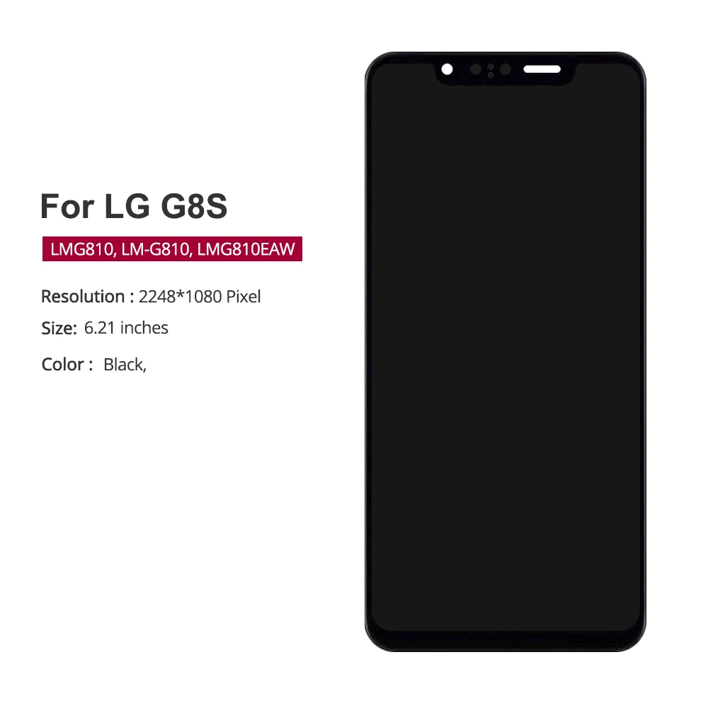 New For LG G8S ThinQ lcd display Touch Screen Digitizer Assembly Display Screen For LG G8S LCD LMG810 screen Replacement parts.