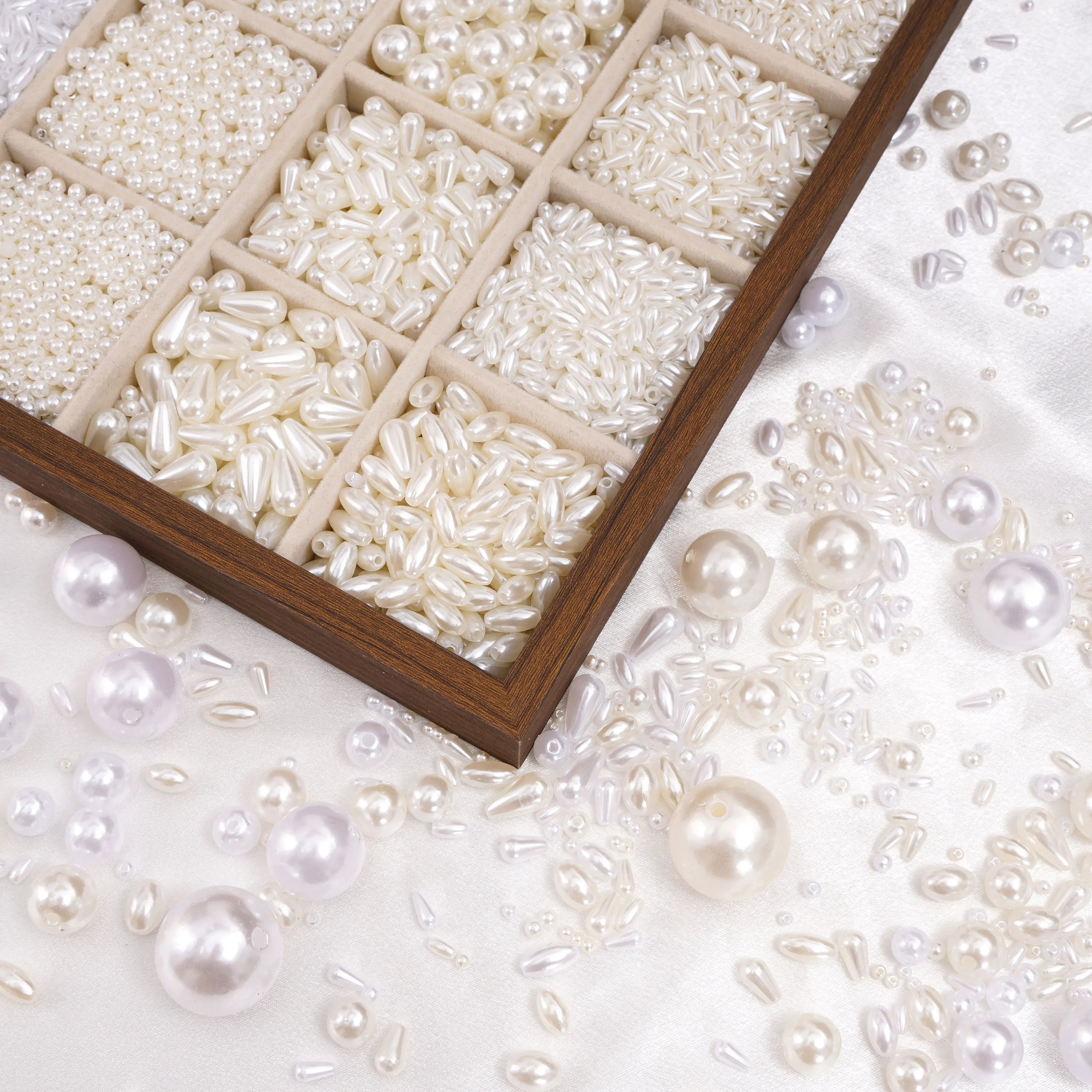 50-400Pcs Multi Style ABS Imitation Pearl Beads Loose Spacer Jewelery Beads for DIY Bracelet Necklace Jewelry Making Materials