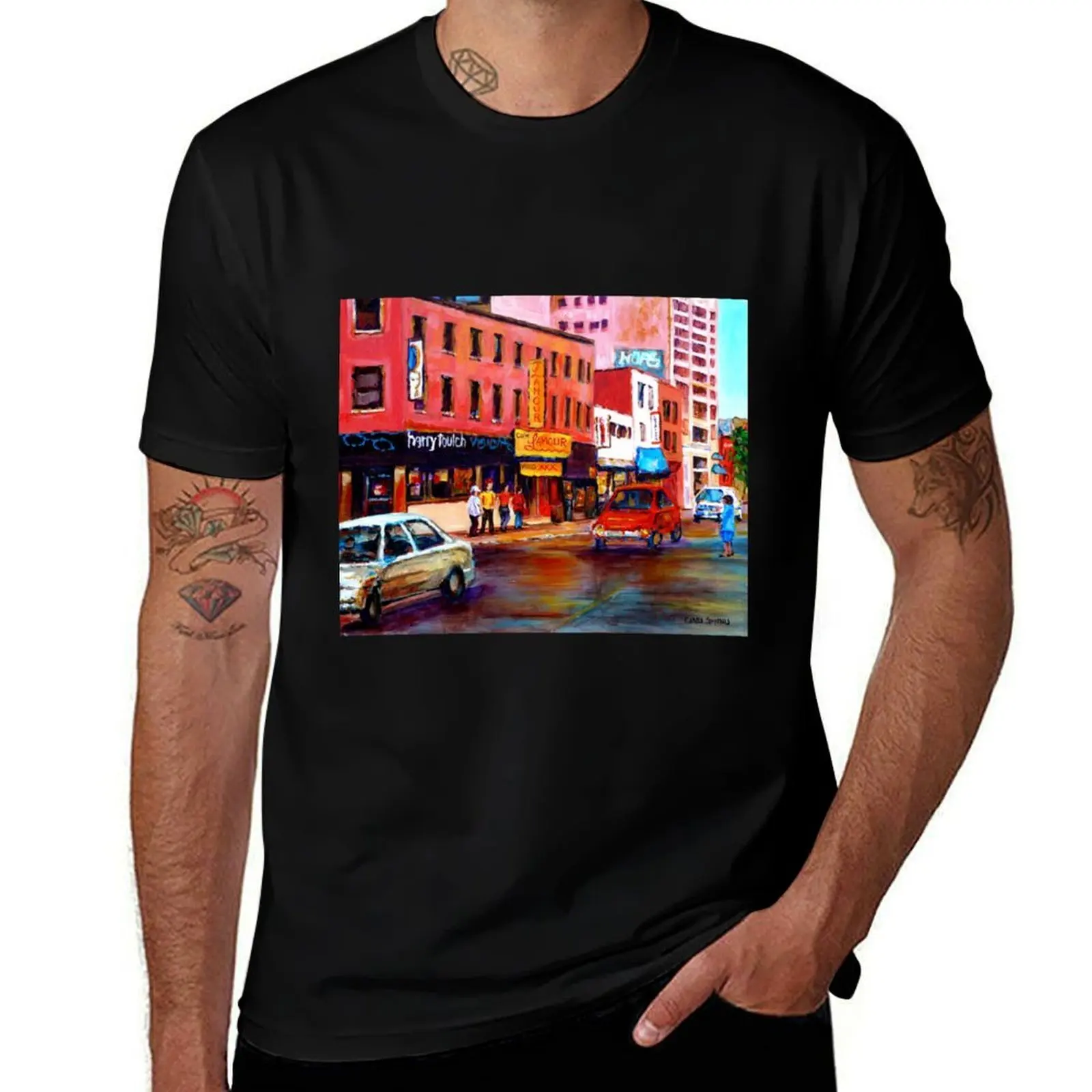 

RUE ST. LAURENT MONTREAL T-Shirt customizeds Anime t-shirt valentines boutique clothes oversized t shirt plain t shirts men