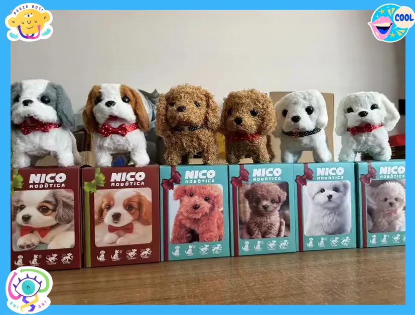 ตุ๊กตาหุ่นยนต์ลูกสุนัขน่ารัก เดินได้ เล่นได้ จำลองเสียงเห่า กระดิกหาง ของเล่นตุ๊กตาสำหรับเด็ก (ไม่รวมแบตเตอรี่)