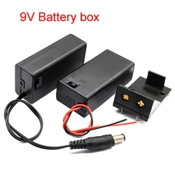 9V Battery Holder 9V Battery Box With Cover And ON/OFF Switch With Cable And DC Head 9V Battery Case DIY