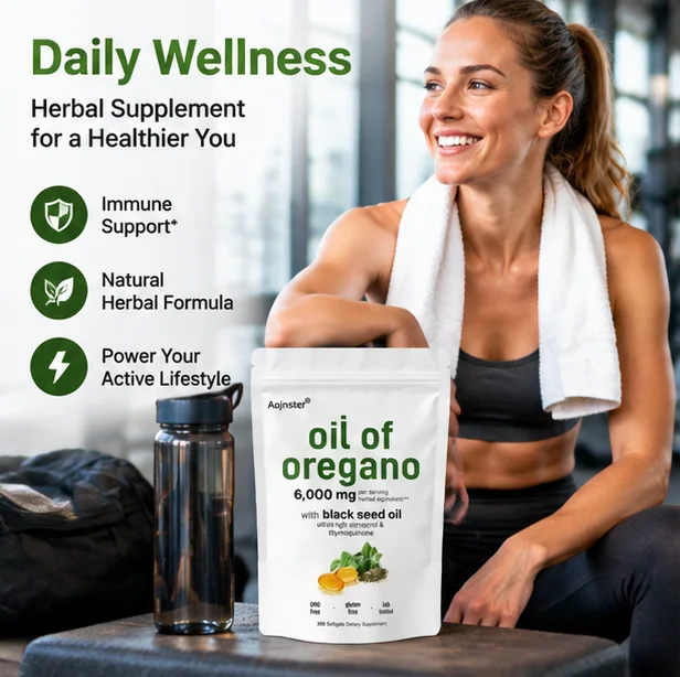 6000mg Oil of Oregano Combined with Black Seed Oil Softgels,GMO & Gluten Free, Premium Herbal Nutrition Supplement, 300 Count