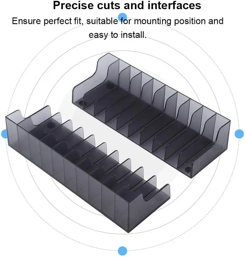 حامل تخزين قرص الألعاب PS4/Slim/Pro 10، حامل صندوق ألعاب صلب أسود لملحقات ألعاب PS4، قطعتان.