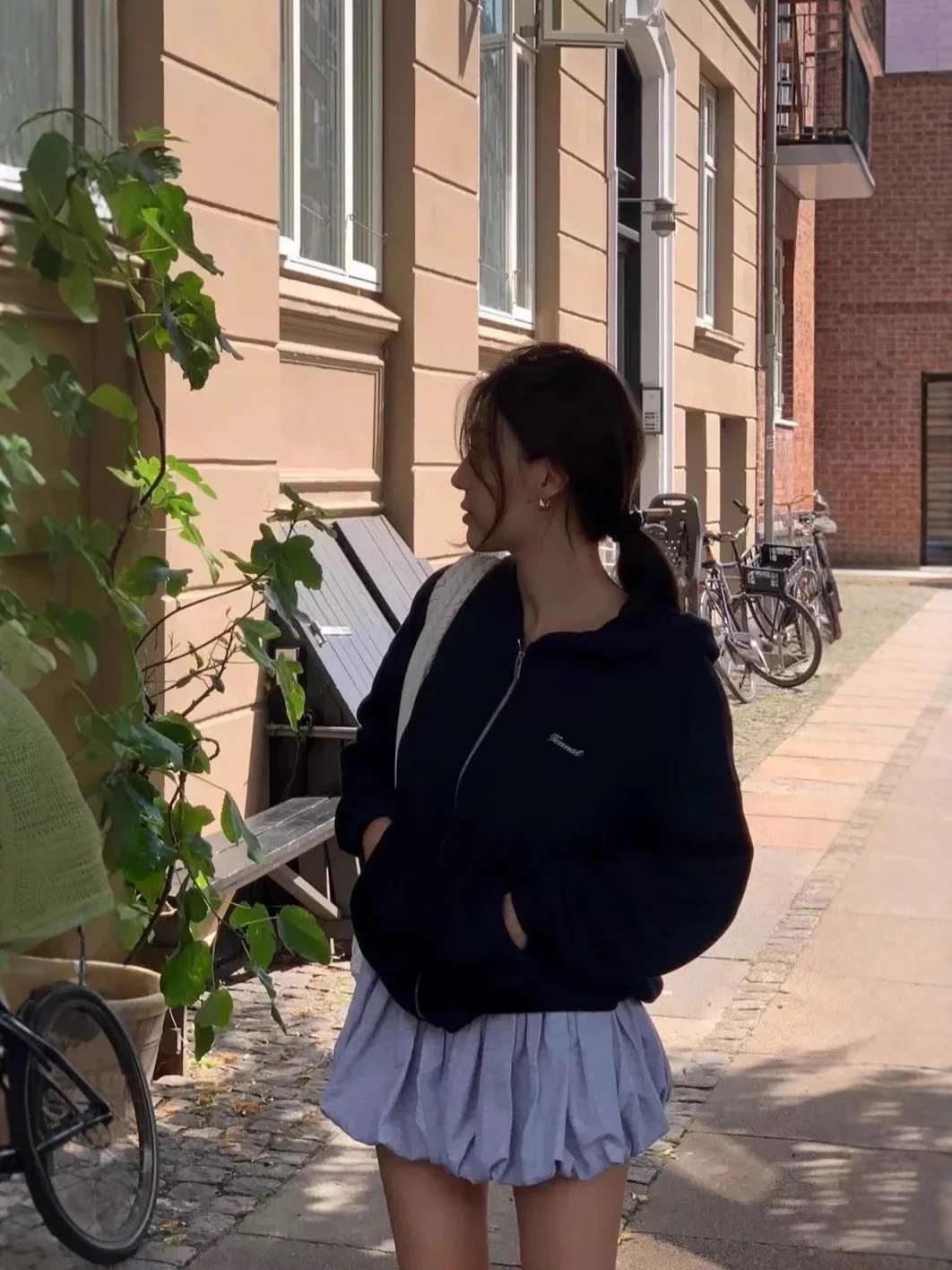 Hooded Zipper Sweatirt Jaet Tannat College Sle Slimming Outerwear Organic Cotton Women's Faion Autumn Season