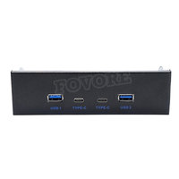 USB 5.25& Front Panel for PC 2Port USB3.1 TYPE C 2Port USB3.2 Gen2 Hub Adapter 10Gbps Power Jumper for CD-ROM Optical Drive Tray