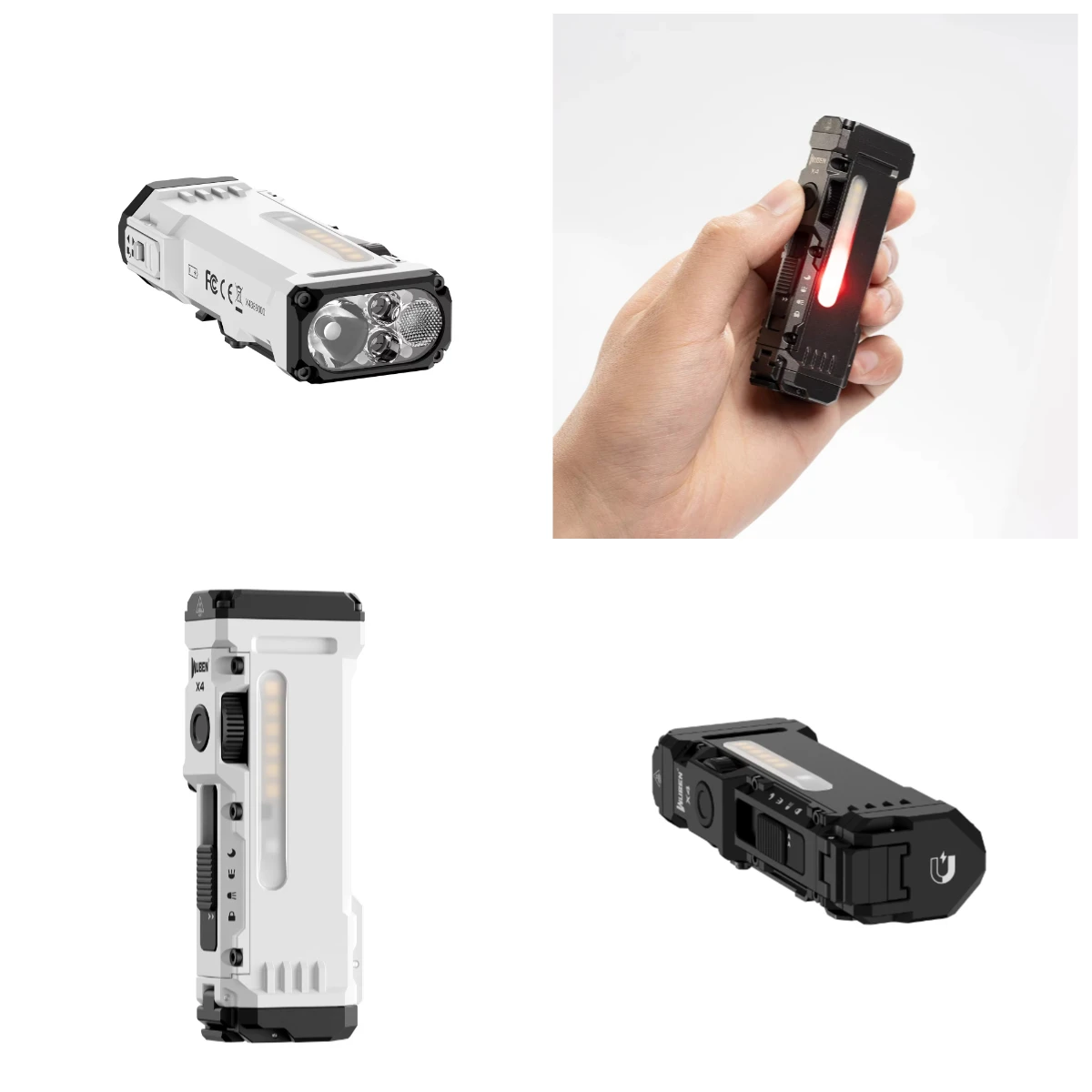 

（5-piece set）High-Power Flashlight with Stepless Dimming, Long Battery Life, Outdoor RGB Color Light Portable Lamp