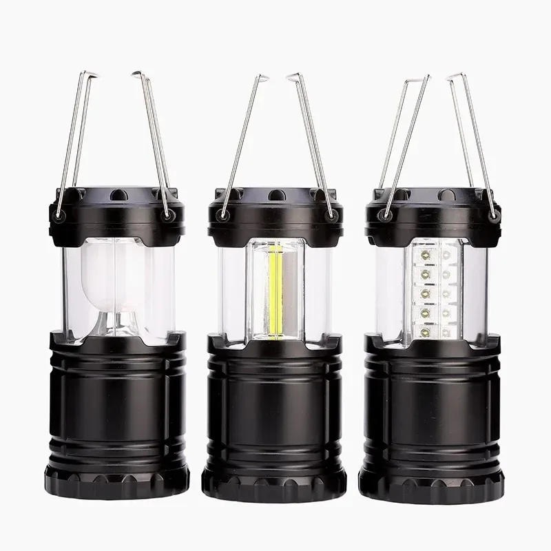 Mini 3 * Cob Tentlamp Led Draagbare Lantaarn Telescopictorch Campinglamp Waterdicht Noodlicht Aangedreven Door 3 * Aaa Werklicht