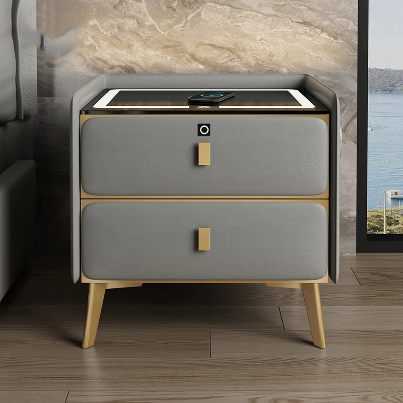 Decor Wood Bedside Table Modular Simple Luxury Nordic Nightstand Smart Bedroom Corner Trendy Mesa De Noche Unique Furniture