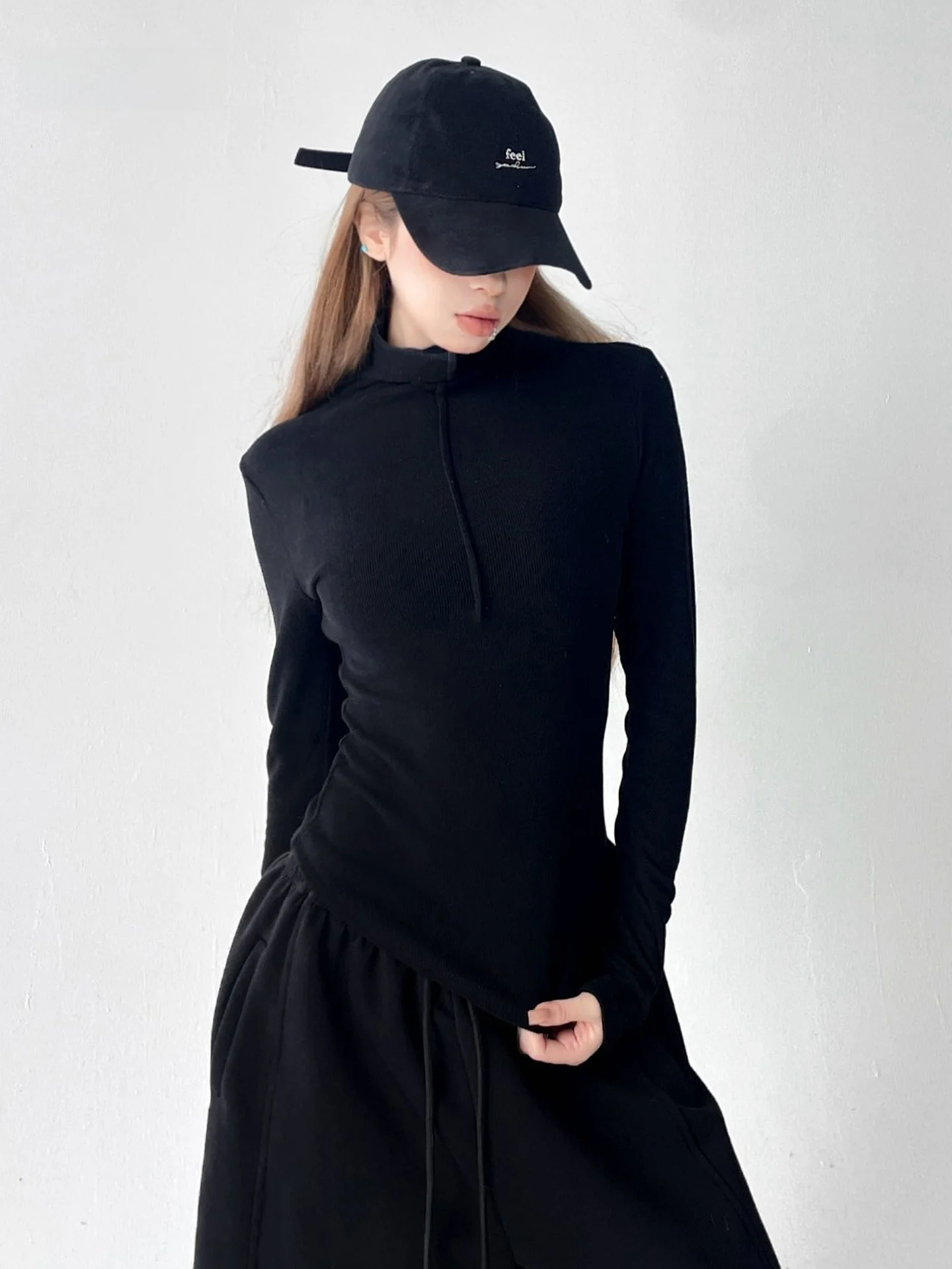 

Sli High Ne Long Sve Base irt Женская облегающая модная футболка для поездок на работу и йоге Уличная одежда для путешествий Повседневная свидания