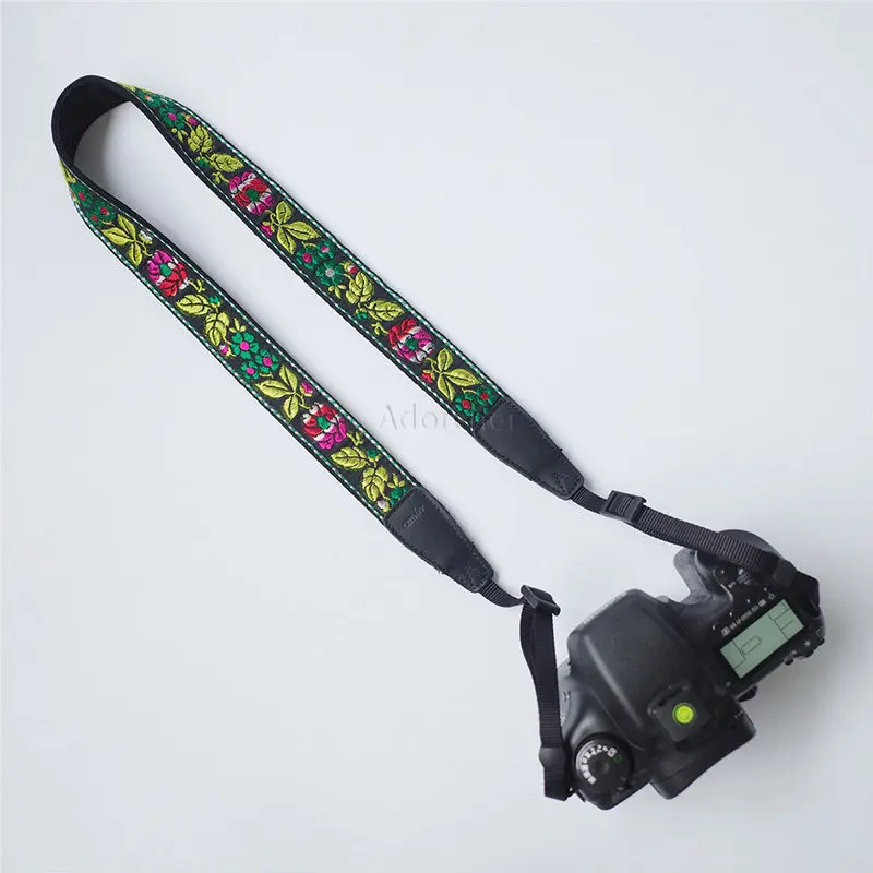 Retro Ethnic Embroidery Camera Strap Adjustable Shoulder Belt For SLR Camera Strap Accessories