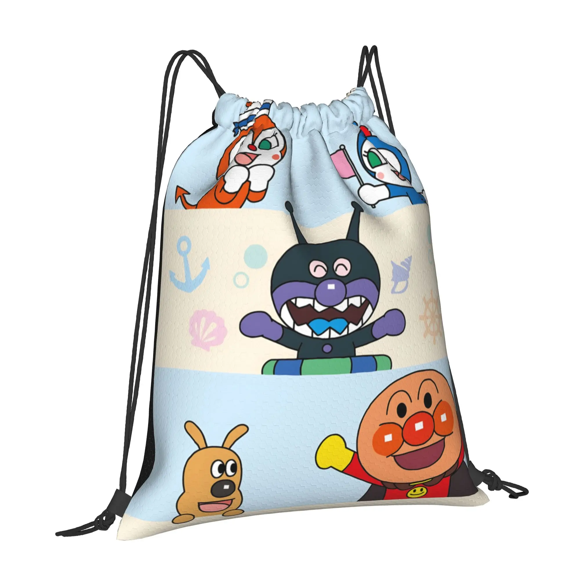 gym Pouch Anpanman  Drawstring Bags Men Women Storage Backpack Teenager Travel Bag Multi-function Pocket