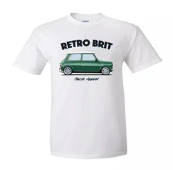 クラシックミニクーパーTシャツ,レトロブラ,クラシックカー英国。Modified-modifiedです。