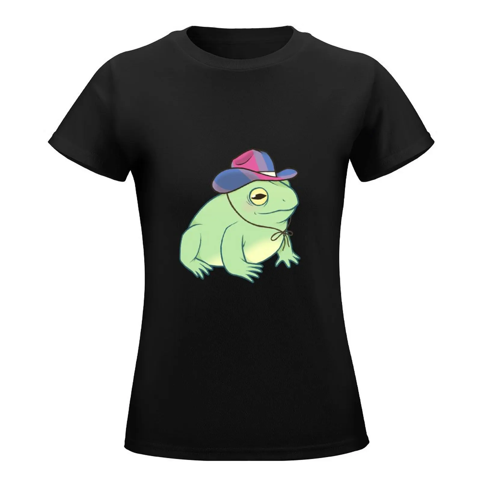 Bisexual Pride Cowboy Frog T-Shirt sweat oversized customizeds t shirt for Women