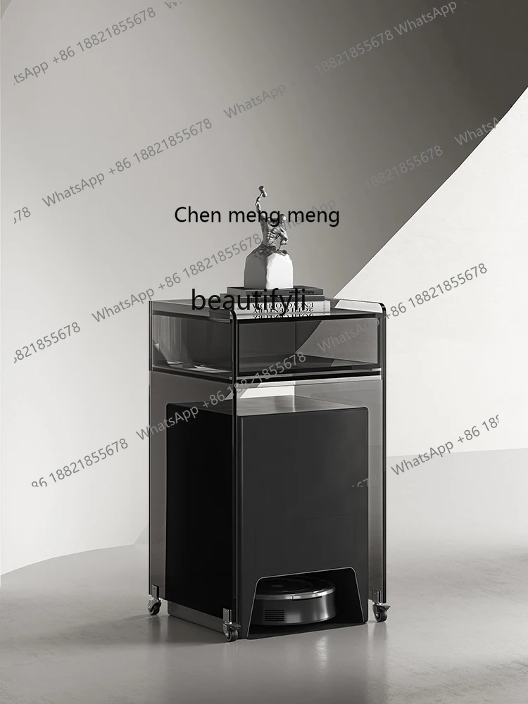 X Modern Minimalist Sweeping Robot Storage Rack Mobile Shelf Storage Rack Furniture Living Room