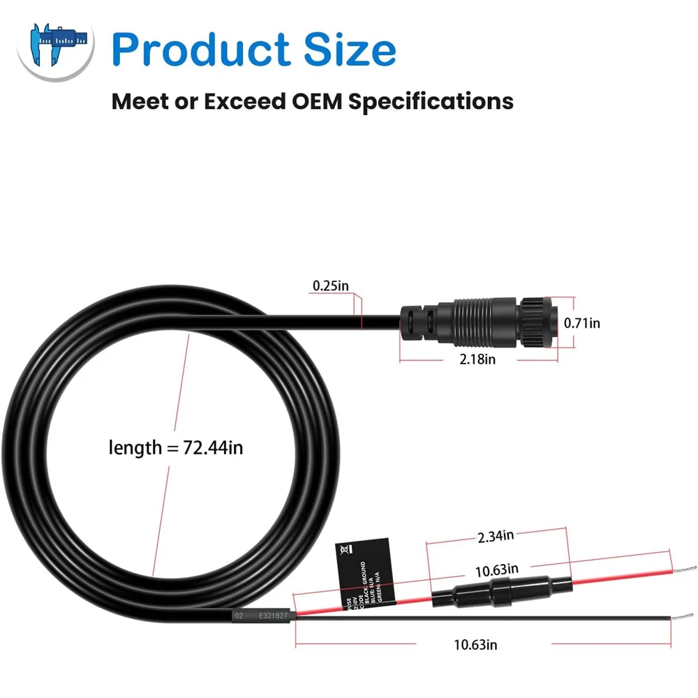 Replace for010-10553-00 7-Pin Power Cable Compatible with Garmin GMS 10Network Port Expander- Stable Transmission & Secure Fit