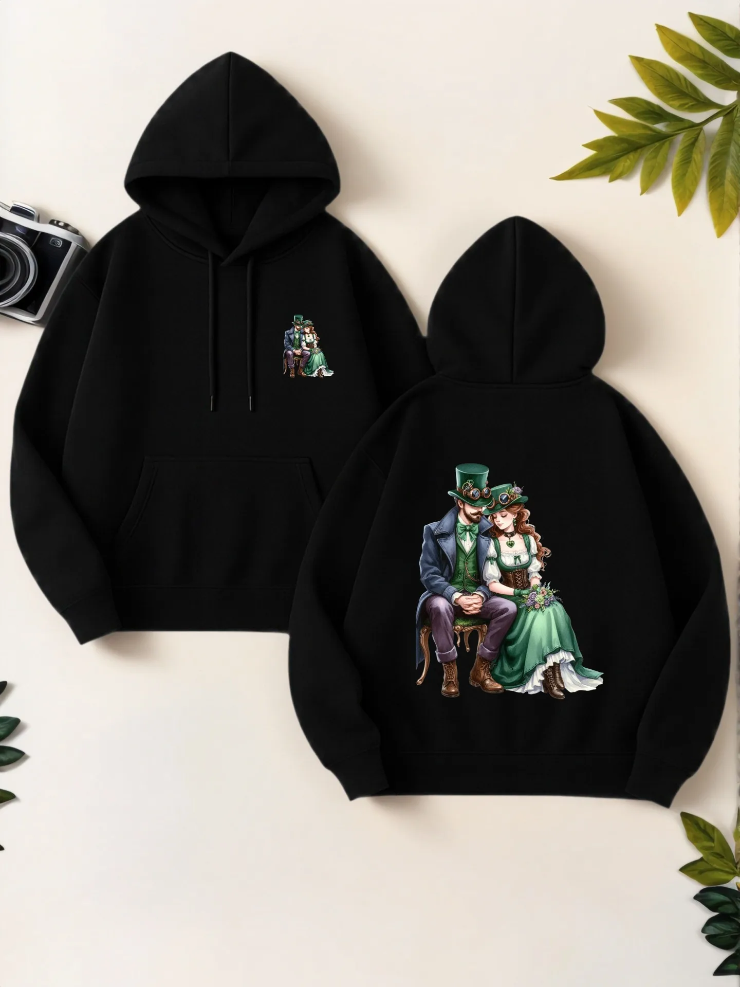 

Graphic Hoodie, Vintage Graphic Print, Aesthetic Style, Soft Fabric, Casual Everyday Wear, For Men