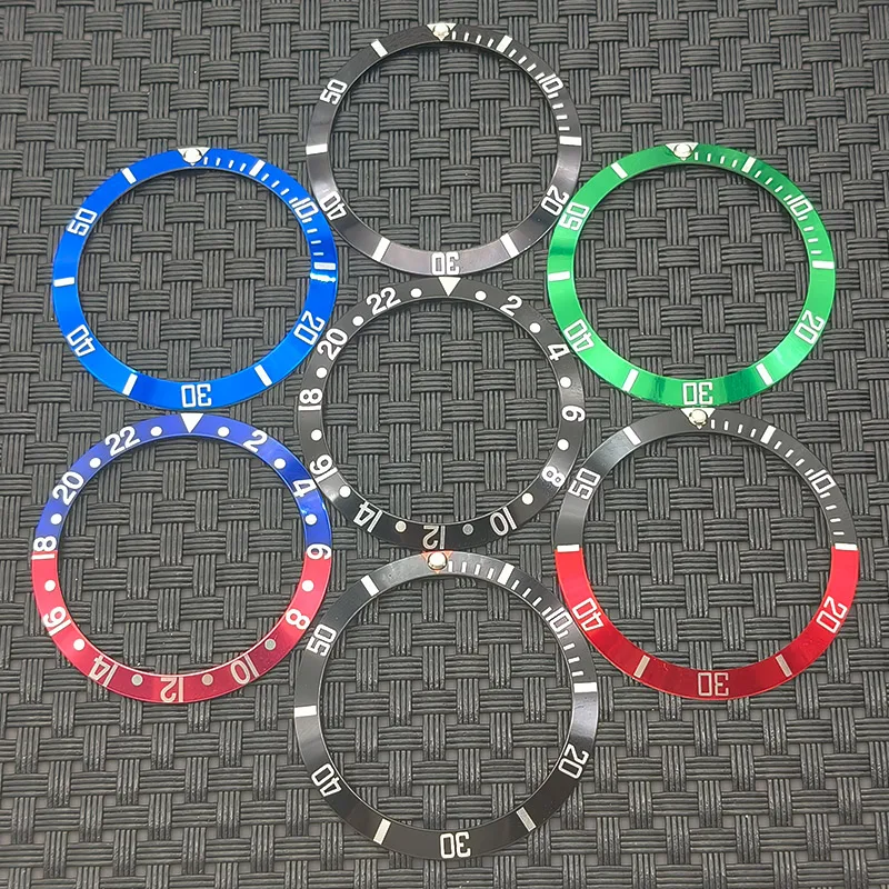 

Mod NH35 NH36 Cases Ring Curved Aluminium Bezel Insert 37.5mmx30.7mm Fits Submariner NH35 NH36 Men Diving Watch Cases Ring Parts