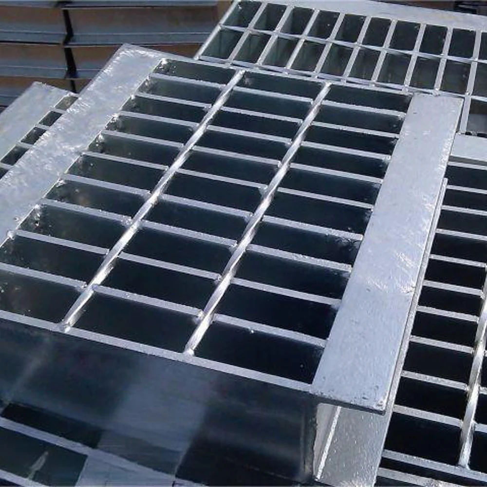 

Steel grating cover for outdoor heavy-duty sidewalk storm gutter cover drainage system