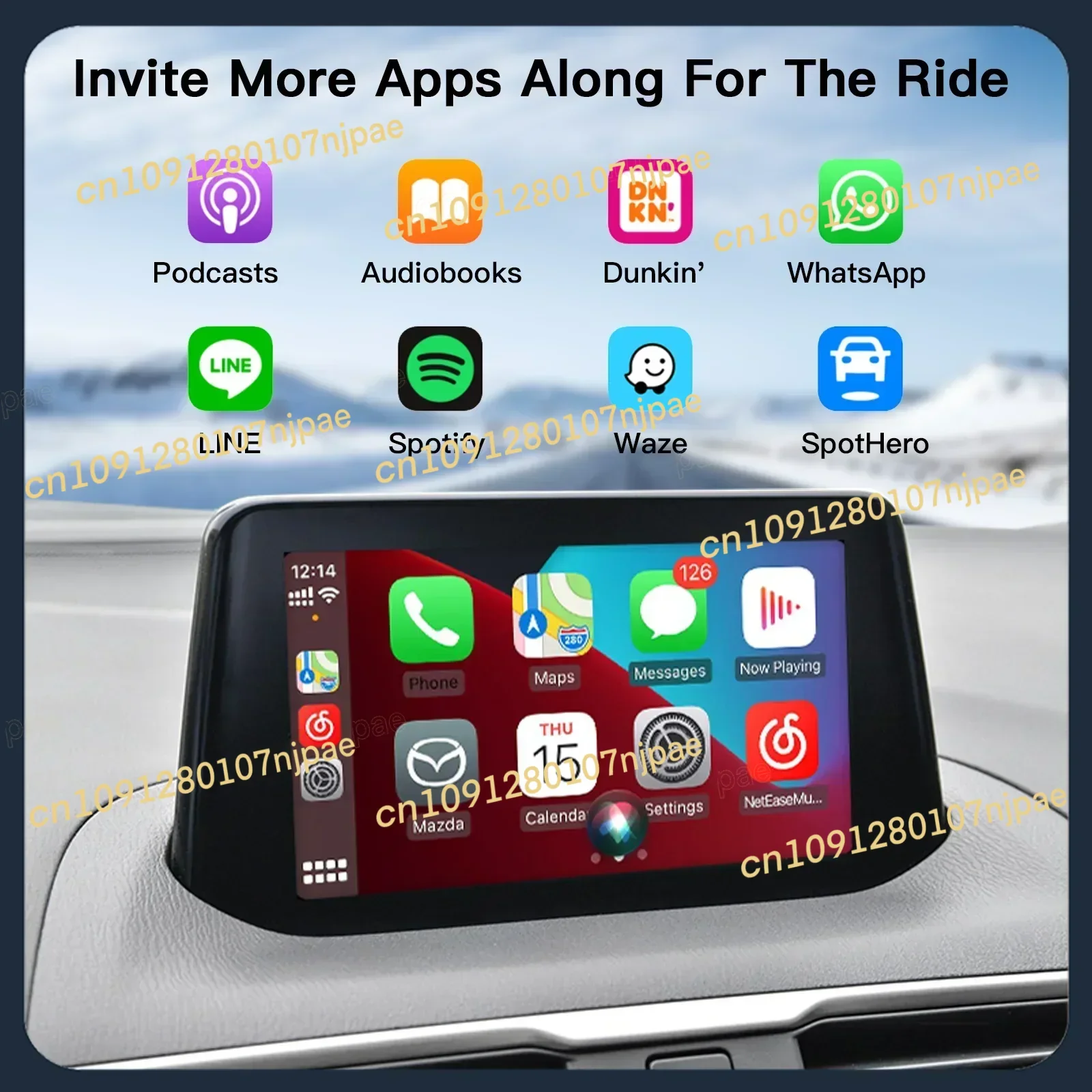 2025NEW P3 Per Wireless CarPlay Android Auto Adattatore Hub USB OEM per Retrofit Mazda 2 3 6 CX3 CX5 CX8 CX9 MX5 TK78669U0C Kit