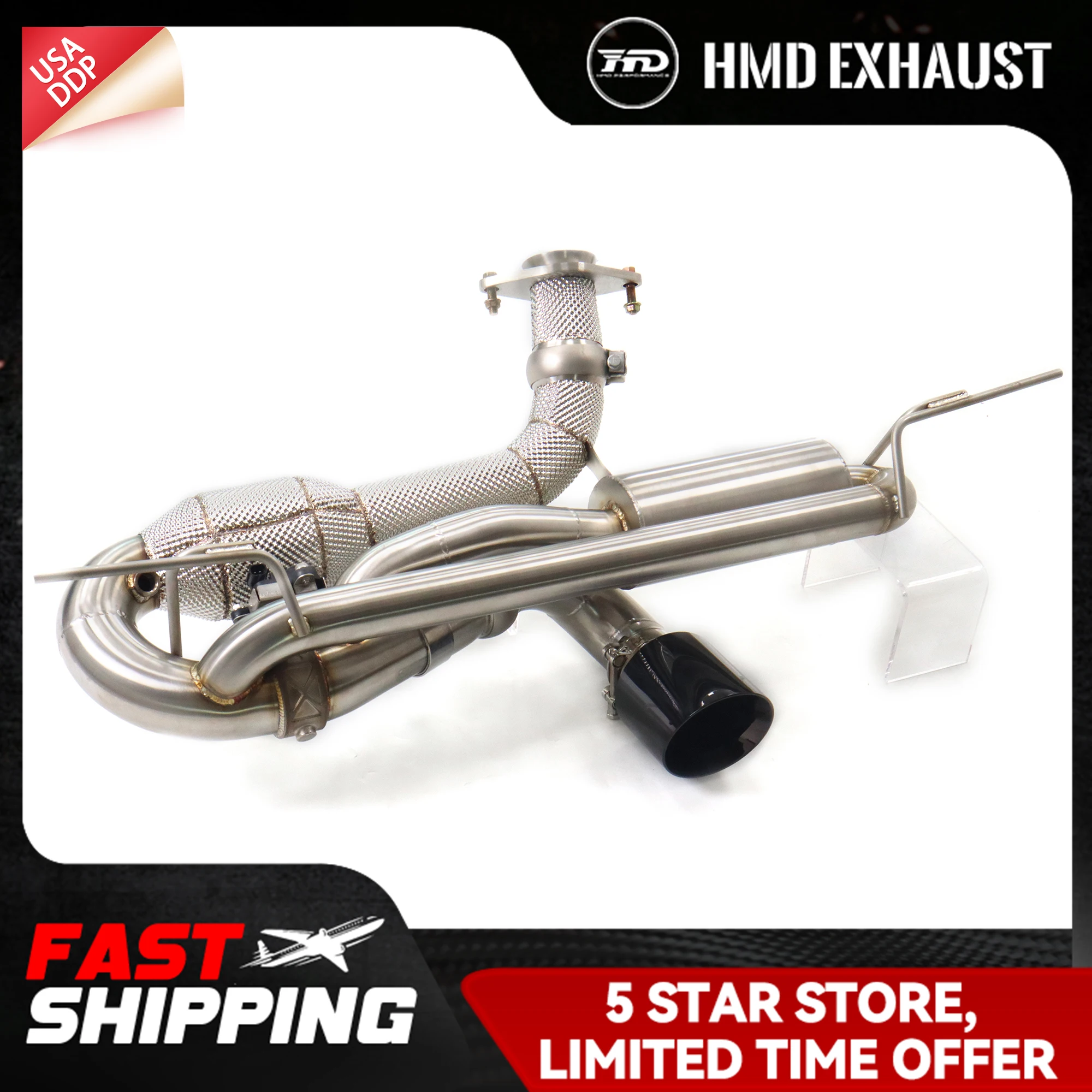 

Приемная труба HMD для Lotus Elise 1.8 SS304 Catback с теплозащитным экраном Отличные звуки Высокоточная выхлопная система Электронные клапаны