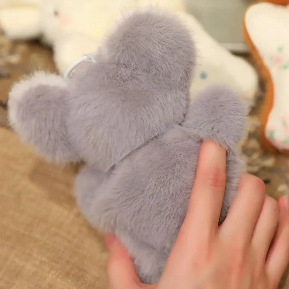 Simulation Capybara Finger Puppet Soft Fluffy Panda Plush Pendants Kawaii Cute Plush Rabbit Doll Pendant Hanging Ornaments