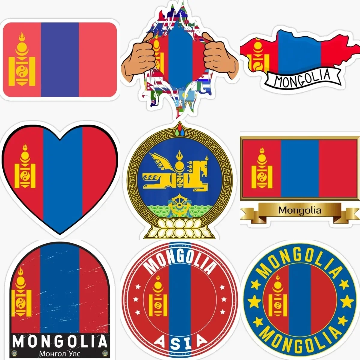 

Mongolia Flag Map National Emblem Stickers Laptop Motorcycle Bike Camper Bicycle Car Wall Helmet Truck Table Decal Assecories