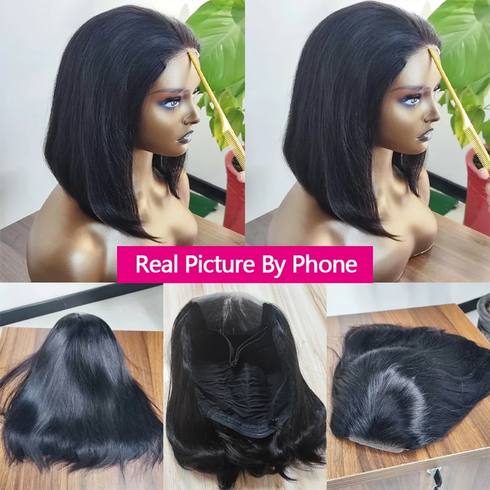 Straight Glueless Wigs Human Hair 4x4 Bob Wig Human Hair 12 Inch Glueless Wig Human Hair Ready To Wear Brazilian human Hair Wigs