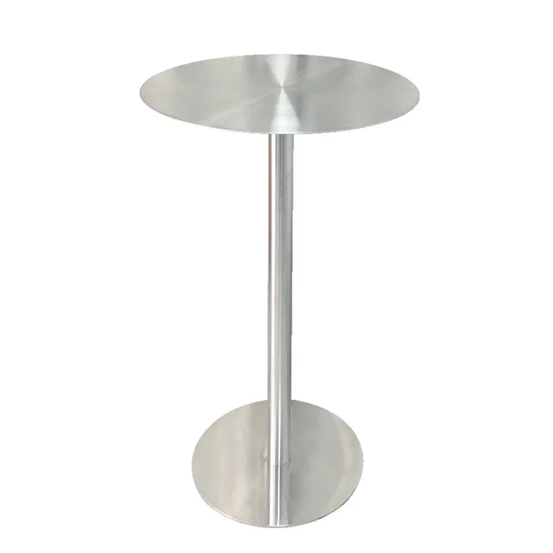 

Industrial style small bar table high stool table stainless steel round snacks dessert milk tea light luxury bar