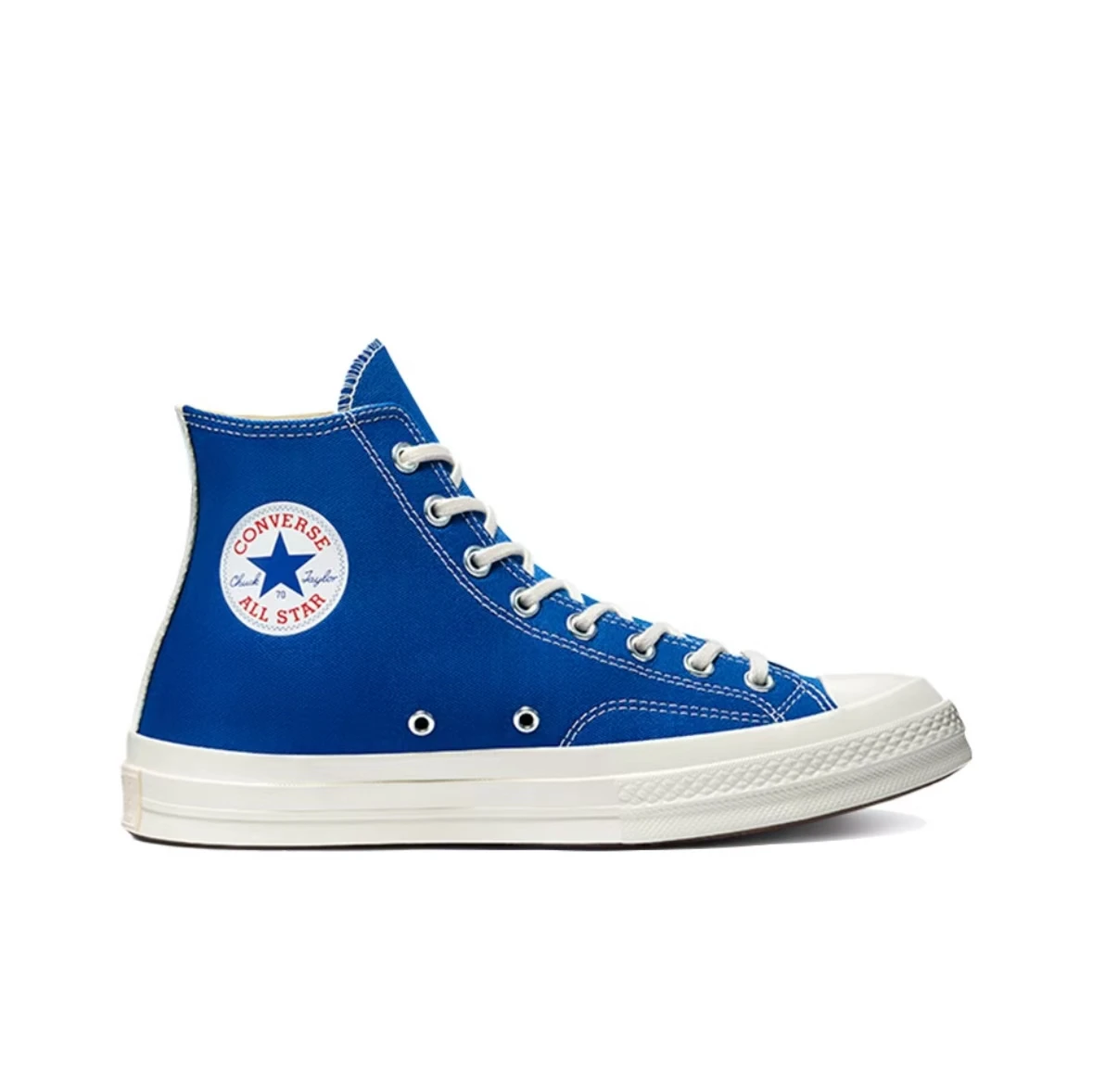 Converse 1970s Chuck Taylor All Star Hi X CDG Men and Women Skateboarding Shoes High-top Outdoor Sneaker Blue