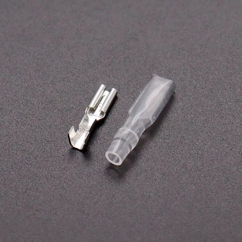 20 Stück Federklemmenstecker 2,8/4,8/6,3 mm, Hülse, Verbindungsstück, Bootsschalter, Kaltpresskopf – Detail 3