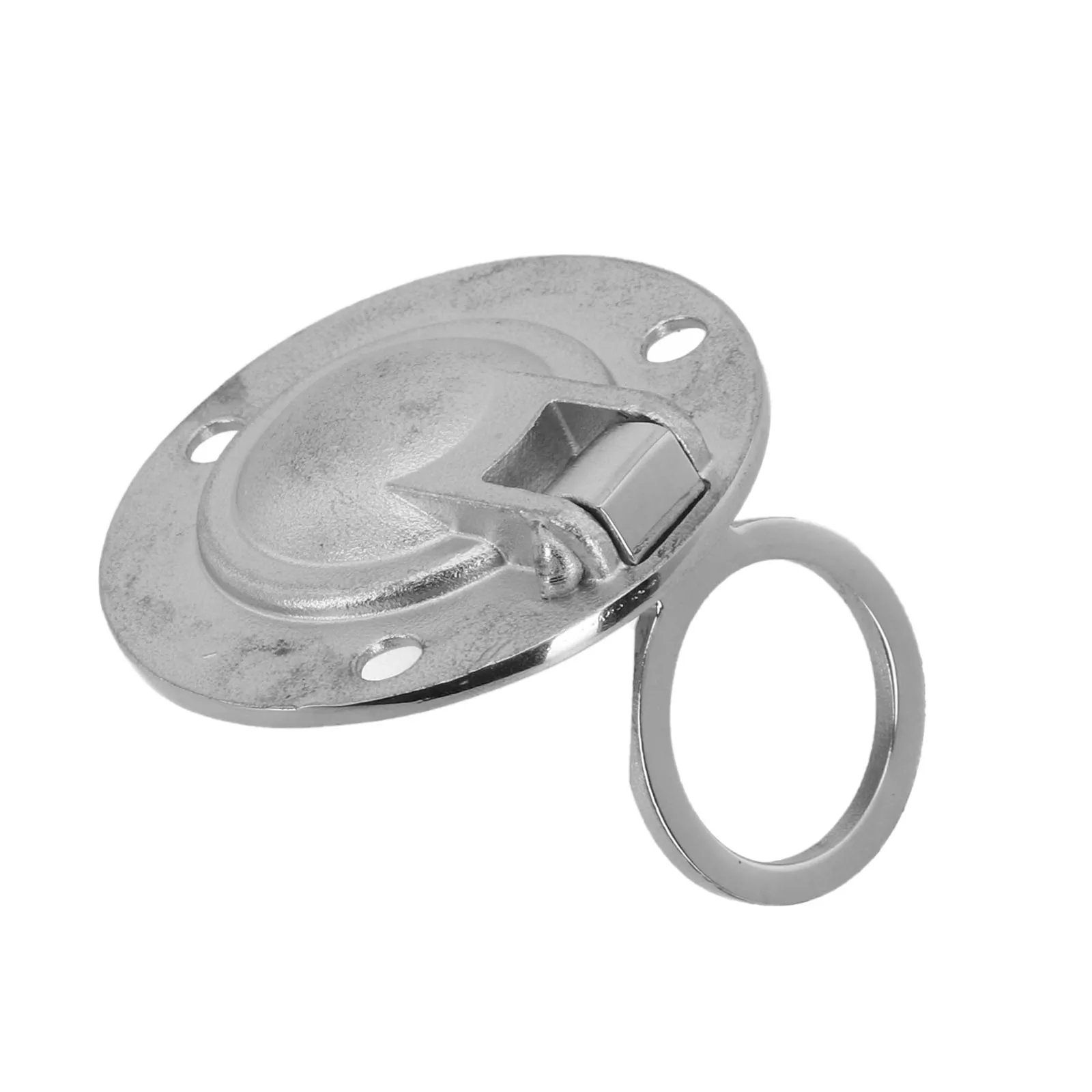 50 مللي متر جولة الفولاذ المقاوم للصدأ حلقة سحب فلوش رفع مقبض خزانة مقابض الأبواب الطابق مشبك قارب يفقس المزالج