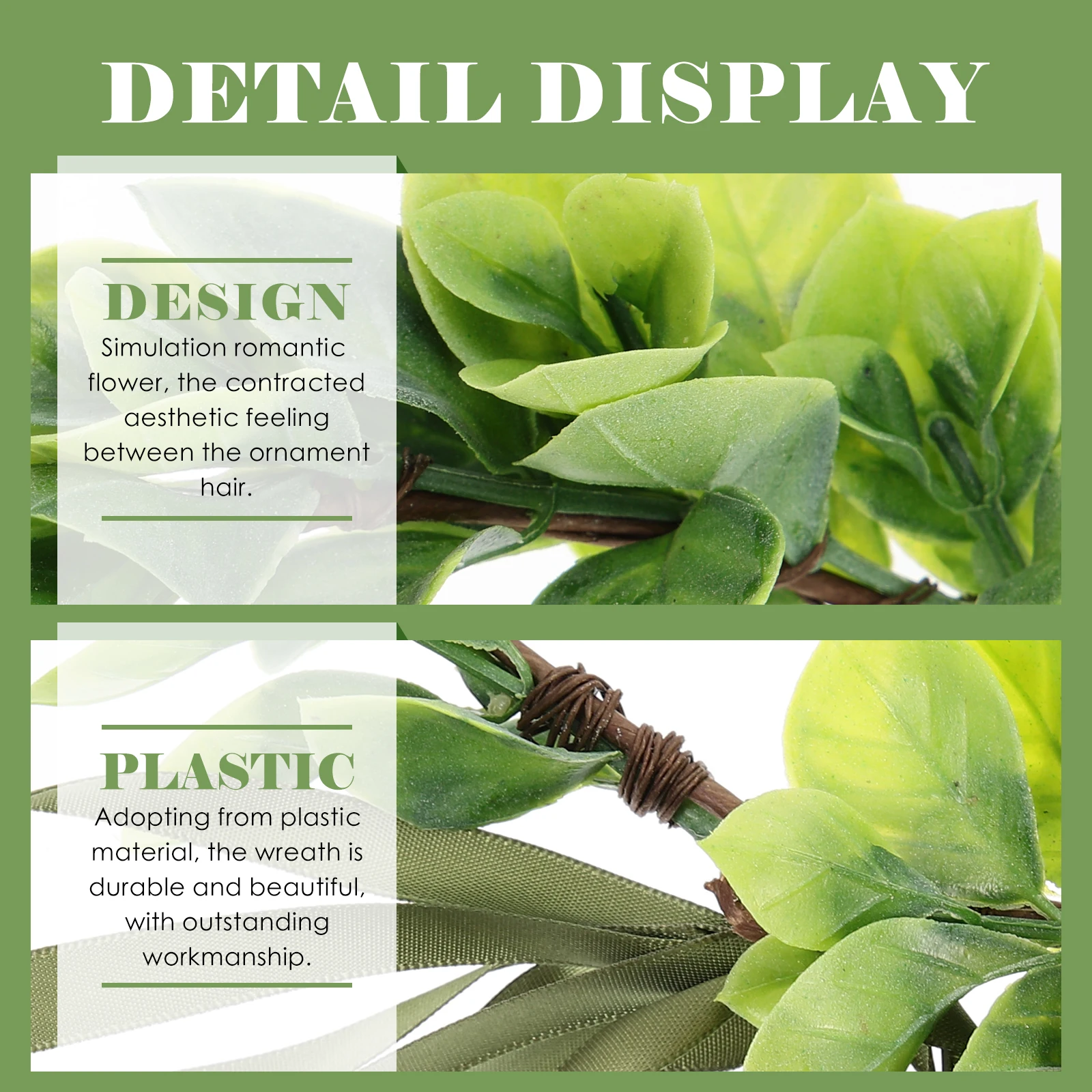 

Green Plant Headdress Artificial Bridal Garland Wedding Headband Faux Leaves Decor Floral Wreath Bride Hair Accessories