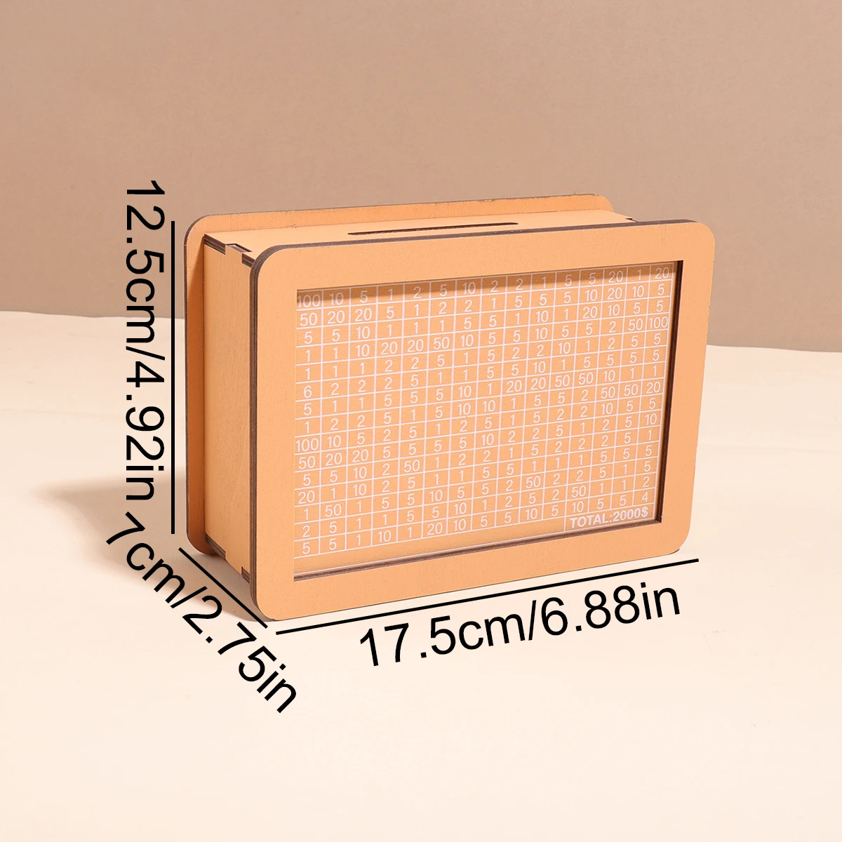 copertina digitale in dollari Salvadanaio in legno, salvadanaio con porta di risparmio, decorazione da scrivania, regalo a sorpresa, articolo di risparmio finanziario domestico