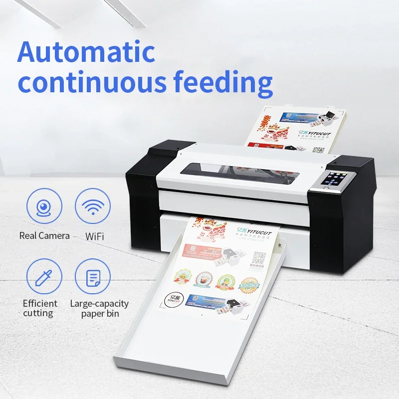 LY A3 330mm Sticker Cutting Plotter Automatic Continuous Paper Feeding Camera Profile Die Cutting Machine for Advertisement