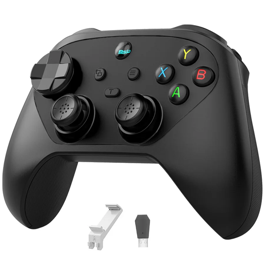 Manette de jeu sans fil pour PC, joystick Hall, gâchette, gamepad mobile pour Switch/iOS/Android, compatible avec gyroscope six axes, turbo, macro M1 M2