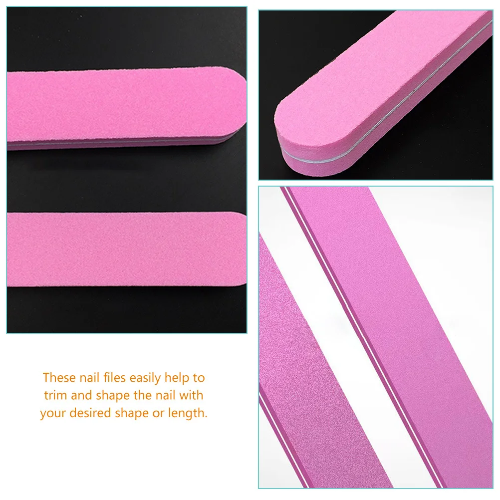 20 Stuks Mini Nagelvijlen Dubbelzijdig Manicure Pedicure Tool Herbruikbare Smoothing Polijsten Acryl Nagels Thuis Diy Gift
