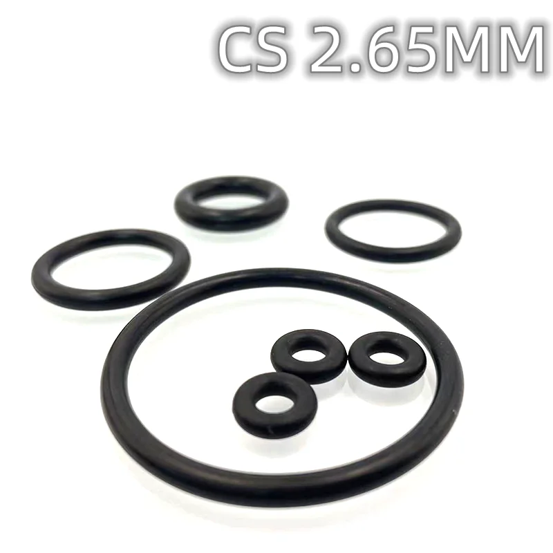 Custom EPDM 70 O-Rings, 2.65mm Cross-Section, Gasket Cushion, Weather, Ozone, UV, Chemical, Acid & Alkali Resistant, Black