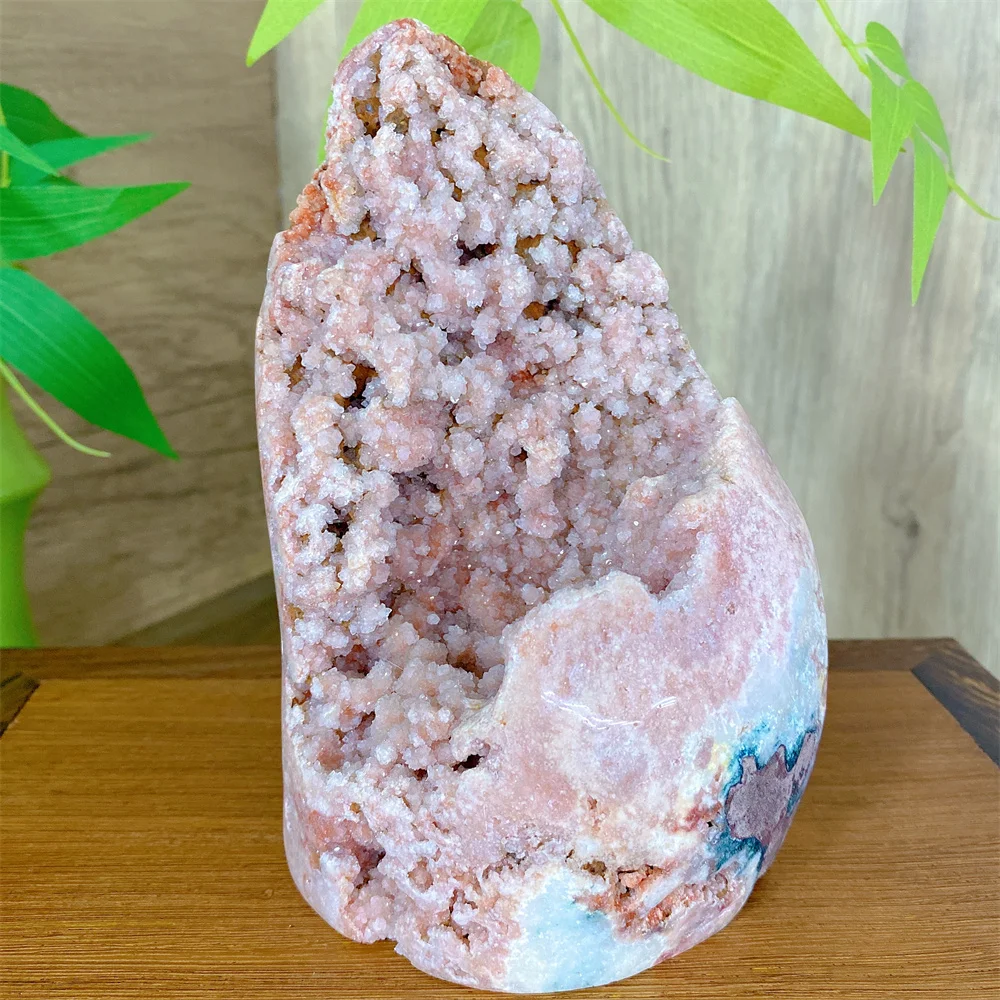 Natural Brazil Pink Amethyst Druzy Free Form Healing Crystals Raw Stone Polished Reiki Ornament Home Decorations Energy Gifts