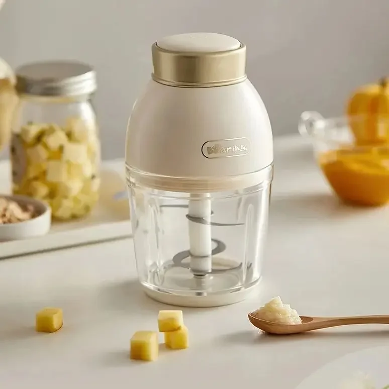 Elektrische kleine Multifunktions-Fleischzerkleinerer-Maschine für Babynahrungsergänzung, zum Rühren und Zerkleinern von Fleisch.