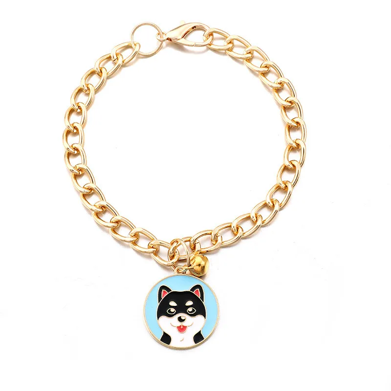 Cadena ajustable para el cuello del perro, Collar para mascotas, cadena de Metal moderna chapada en oro, cadena para cachorros, joyería para perros