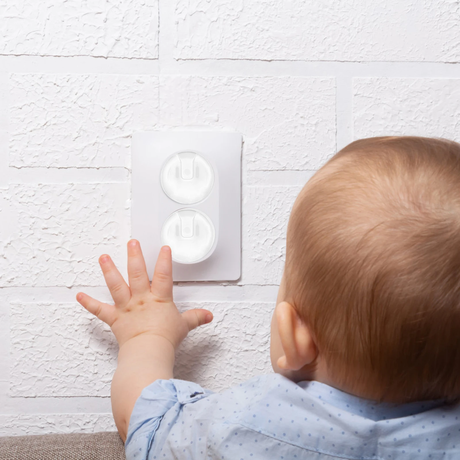

12pcs Safety Socket Cover Childproof Outlet Plug Covers Transparent Babyproof Outlet Protector Durable babyproof outlet
