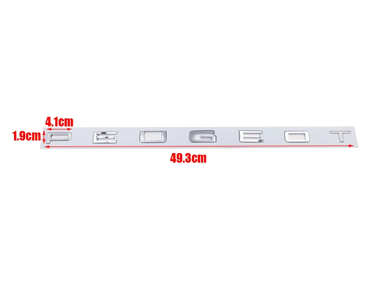 1pcs 3D ABS newest Peugeot Car Rear Letter logo sticker Rear Bumper tail door trunk car rear Emblem styling Accessories