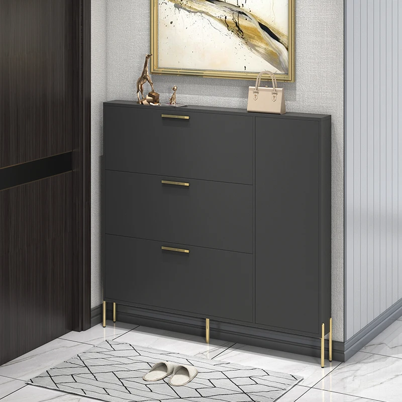 

Nordic Ultra-thin Organizer Design Vertical Land Shoe Cabinet Light Luxury Simple Modern Entrance Hall Space Saving Furniture