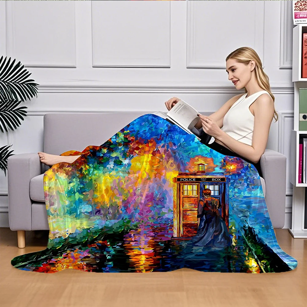 Flannel Multi-use Blanket Mysterious Man at beautiful Rainbow Place Ethnic bedspread throw blanket non fading resistant